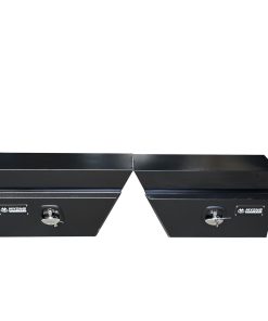 750mm undertray toolbox square flat alloy-black