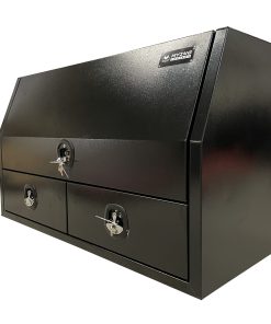 1450mm Flat alloy Half Door & Drawer -Black